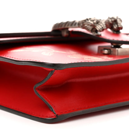 Gucci Calfskin Chinese New Year Mini Dionysus Shoulder Bag Hibiscus Red 9 of 11