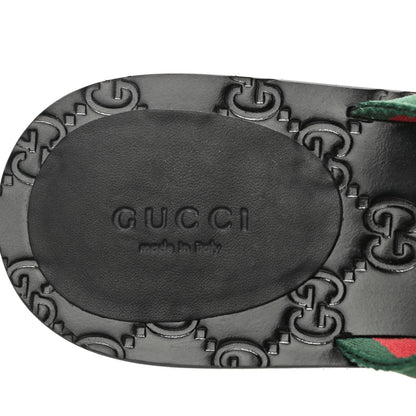 Gucci Nylon Guccissima Web Womens Thong Sandals 39 Green Red Black 7 of 8