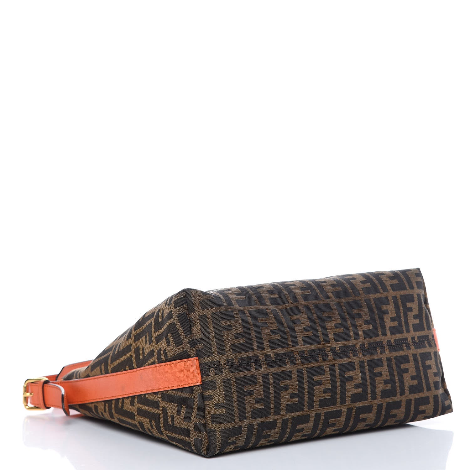 Fendi Zucca Vitello Elite Small Hobo Tobacco Orange 4 of 11
