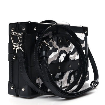 Louis Vuitton Sequins Leopard Petite Malle Black Gris 3 of 12
