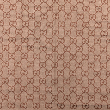 Gucci Wool Silk GG Monogram Fringe Scarf Brown 3 of 4