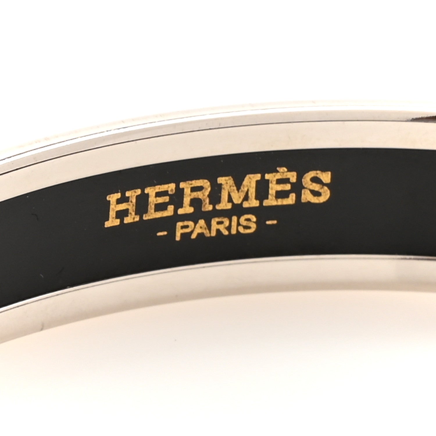 Hermes Enamel Printed Narrow Balcons du Guadalquivir Bracelet 70 Platine 4 of 5