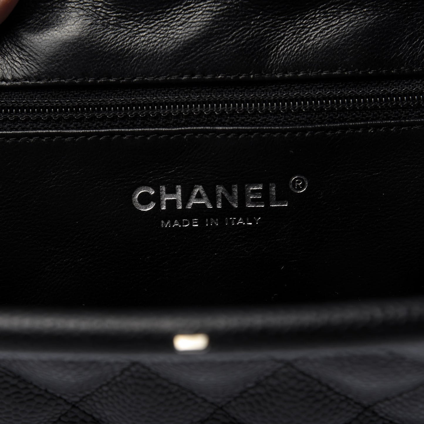 Caviar Quilted Timeless Clutch Black