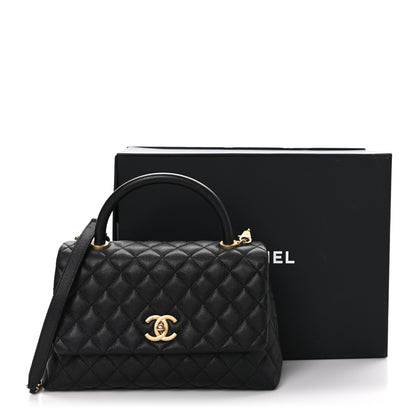 Chanel Caviar Quilted Small Coco Handle Flap Black 11 of 11