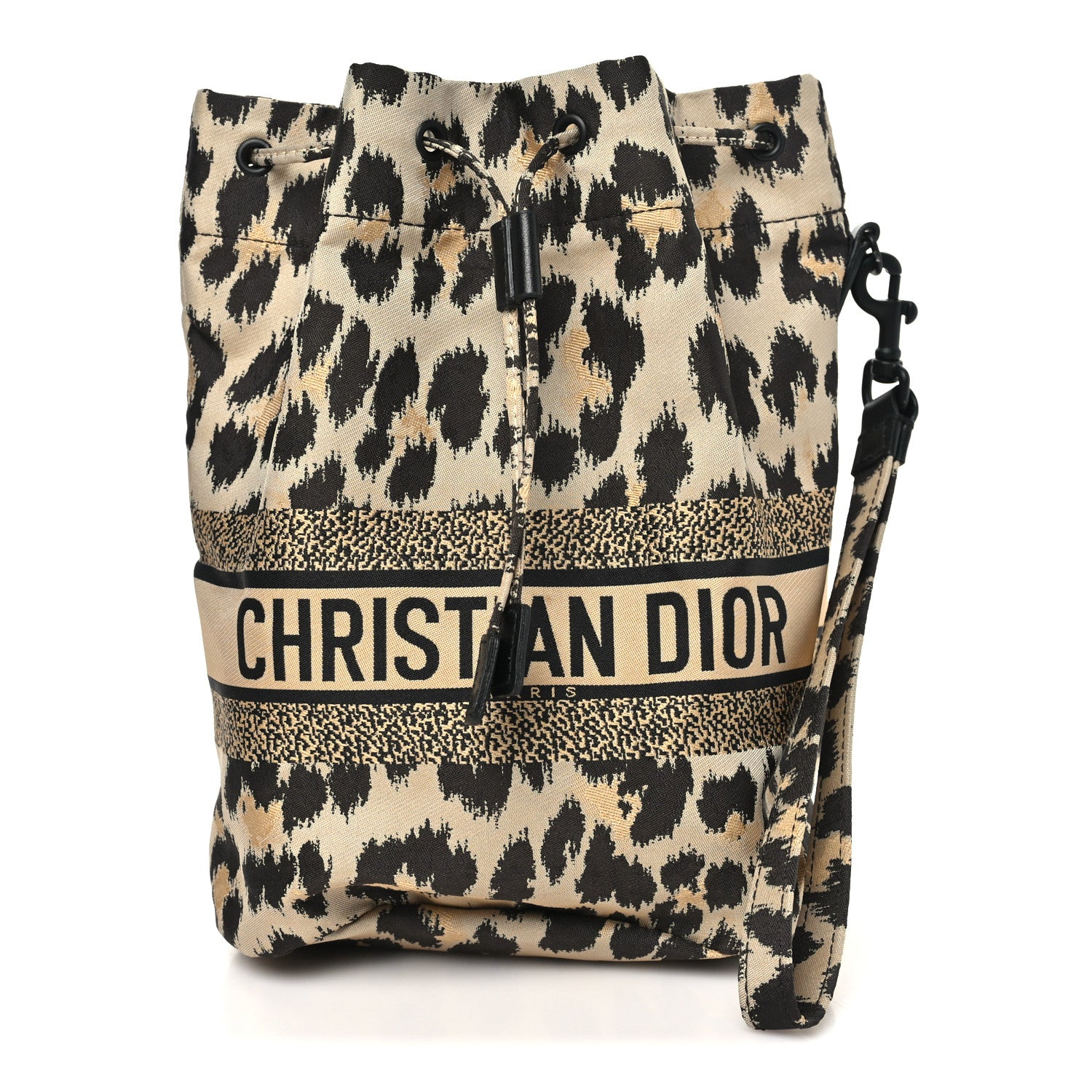 Christian Dior Canvas Mizza Embroidered Leopard DiorTravel Pouch Beige 1 of 11