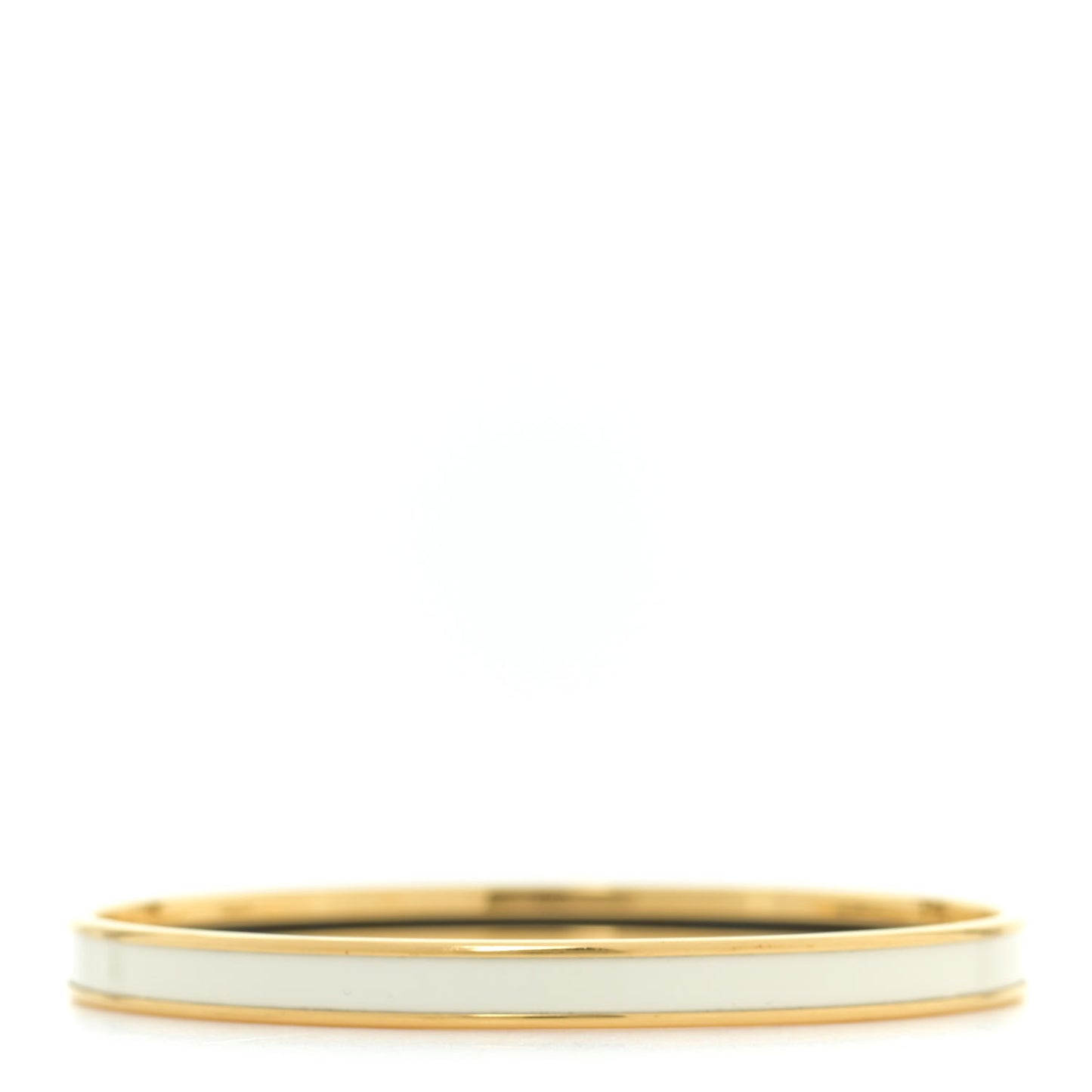 Enamel Printed Extra Narrow Bracelet 70 White
