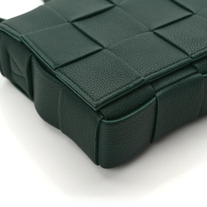 Bottega Veneta Grained Calfskin Maxi Intrecciato Cassette Crossbody Bag Raintree Green 10 of 11
