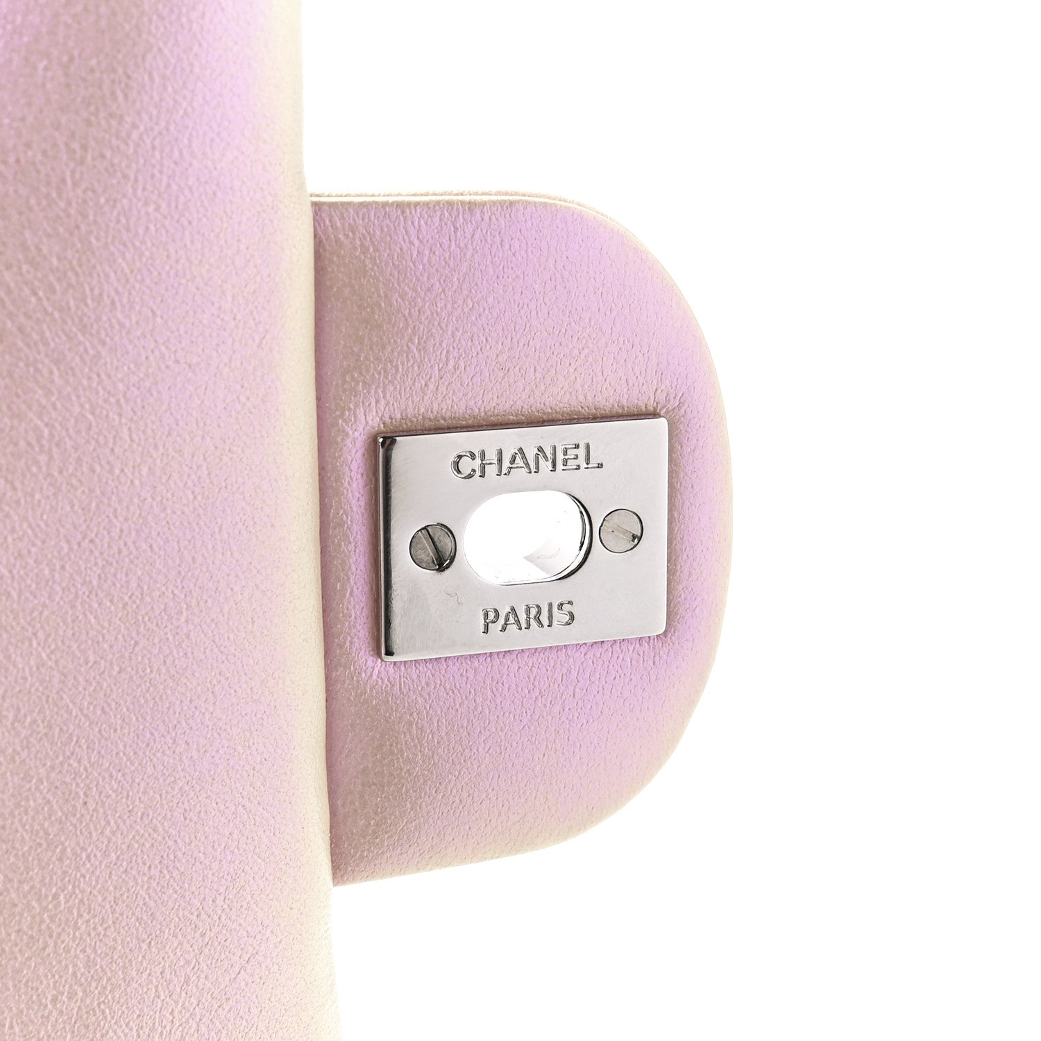 Chanel Iridescent Calfskin Quilted Mini Rectangular Flap Pink 6 of 13