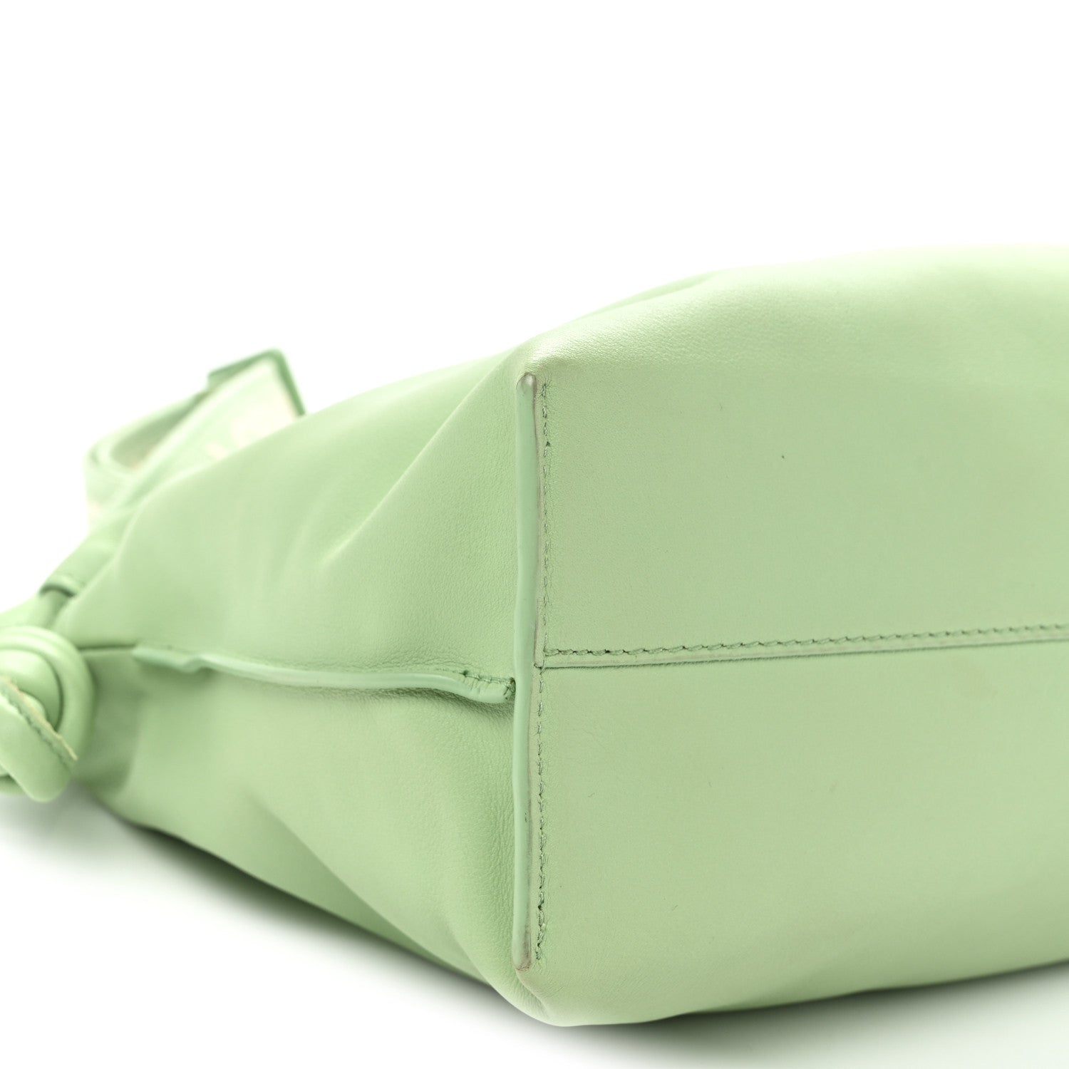 Loewe Nappa Calfskin Flamenco Knot Clutch Green 8 of 9