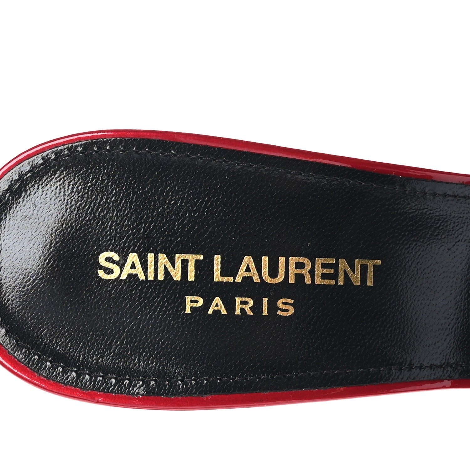 Saint Laurent Vernice Gloss La 16 95 Mule Sandals 40 Tibet Red 7 of 9