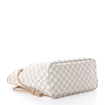 Louis Vuitton Damier Azur Neo Neverfull MM Rose Ballerine 3 of 8