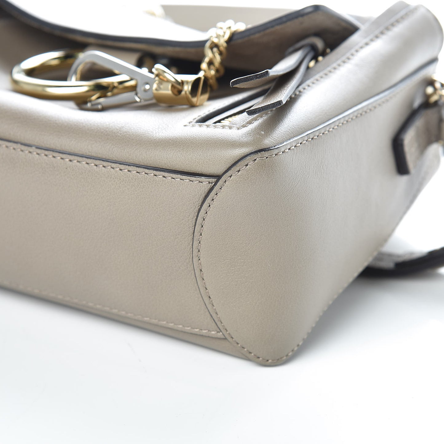 Calfskin Mini Faye Day Shoulder Bag Motty Grey