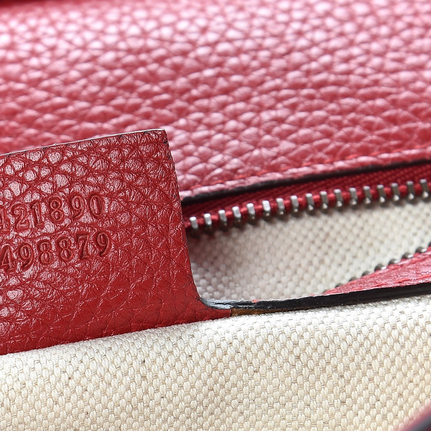 Calfskin Small GG Marmont Top Handle Bag Vulcanic Red
