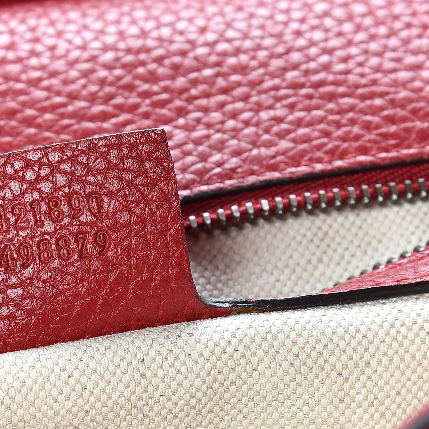 Gucci Calfskin Small GG Marmont Top Handle Bag Vulcanic Red 7 of 18