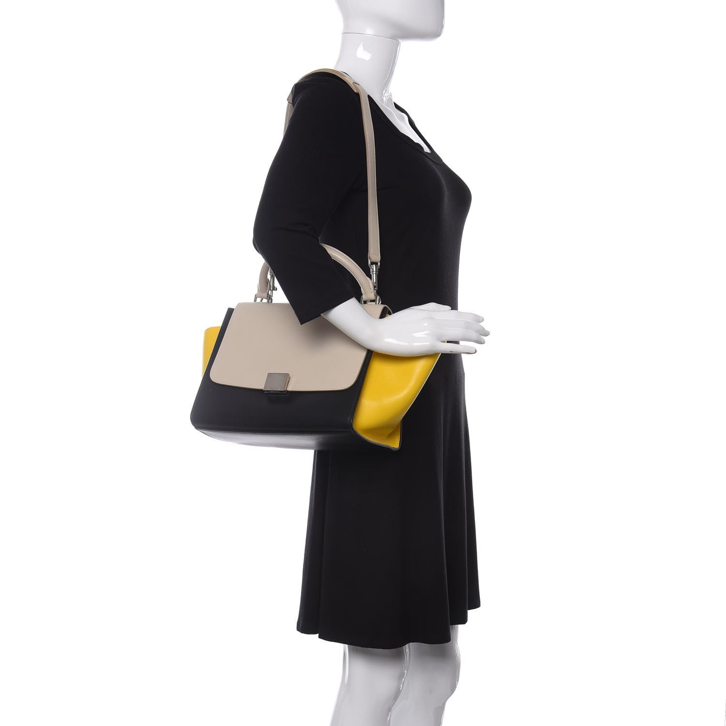 Satin Calfskin Small Tri-Color Trapeze Sun