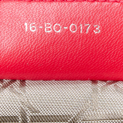 Christian Dior Lambskin Cannage Medium Lady Dior Red 7 of 11