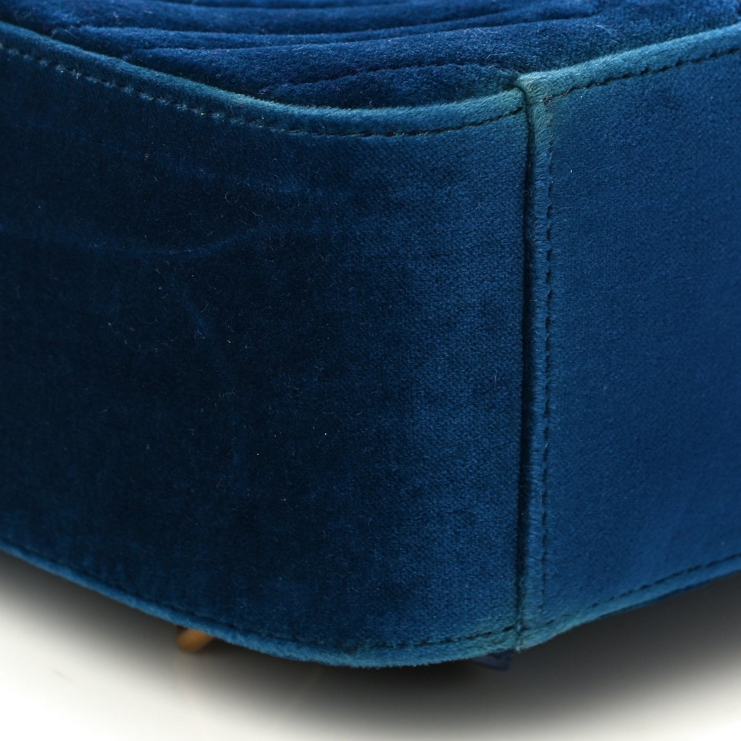 Velvet Matelasse GG Marmont Dome Backpack Cobalt Blue