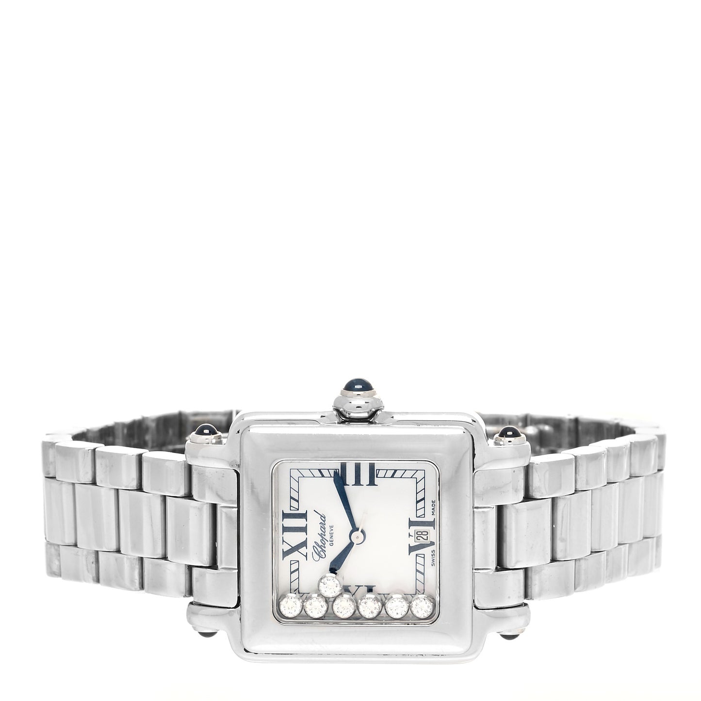 Stainless Steel 7 Diamond 27mm Happy Sport Quartz Watch
