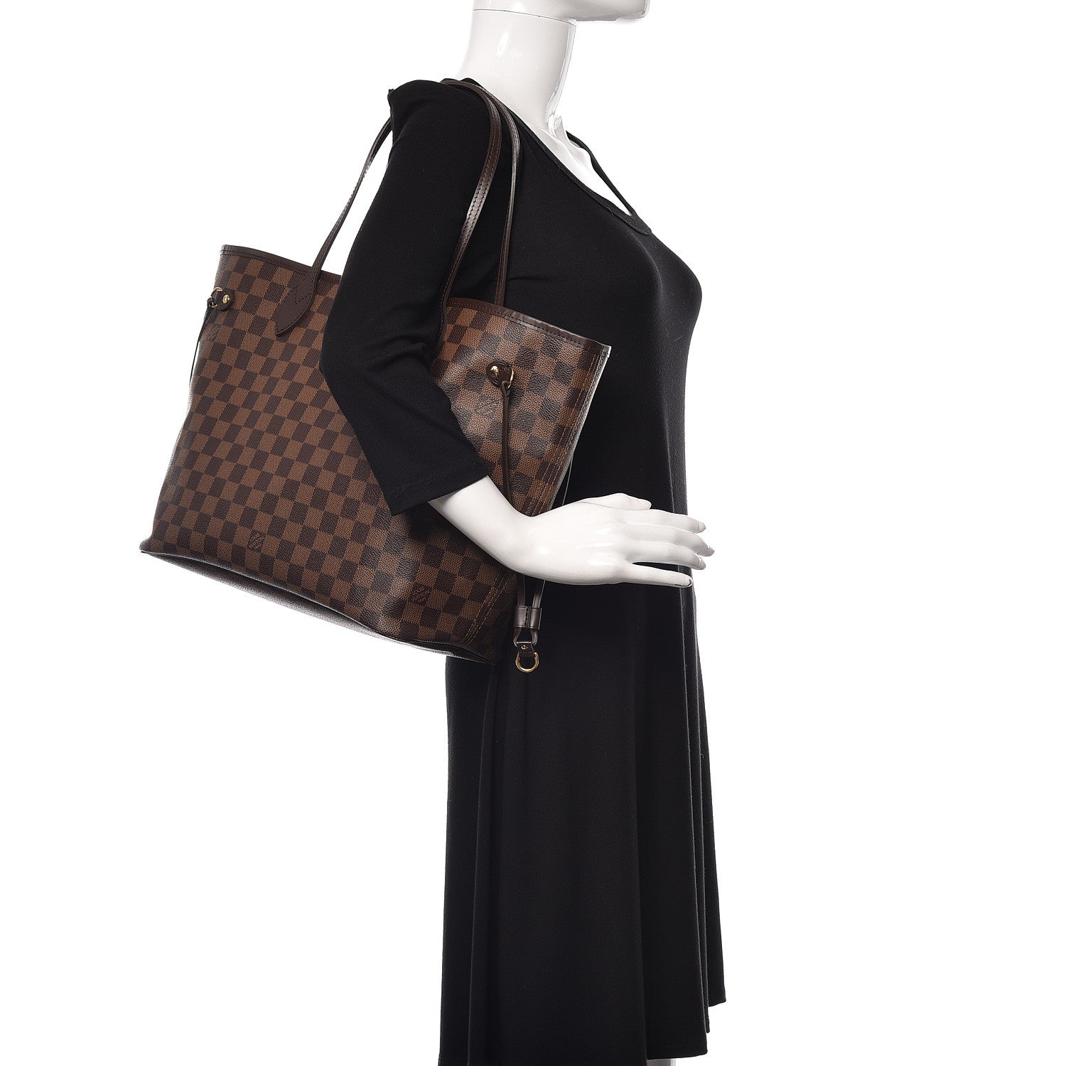 Louis Vuitton Damier Ebene Neo Neverfull MM Rose Ballerine 2 of 10