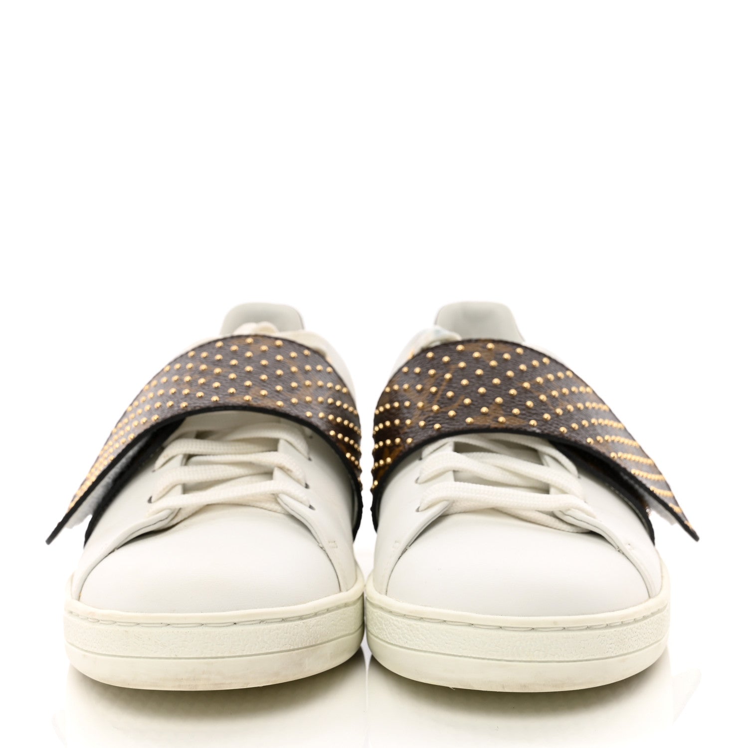 Louis Vuitton Calfskin Monogram Studded Frontrow Sneaker 38 3 of 14