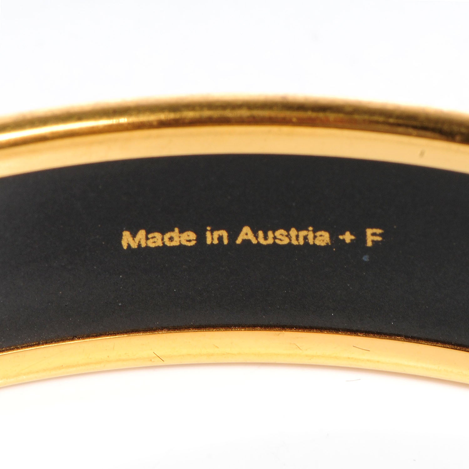 Hermes Enamel Printed Caleche Medium Bracelet 70 Black 5 of 6