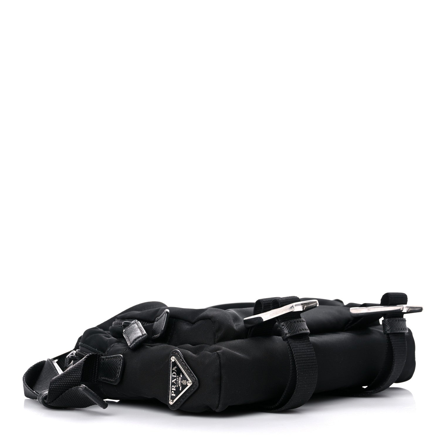 Prada Tessuto Nylon Messenger Bag Black 3 of 12