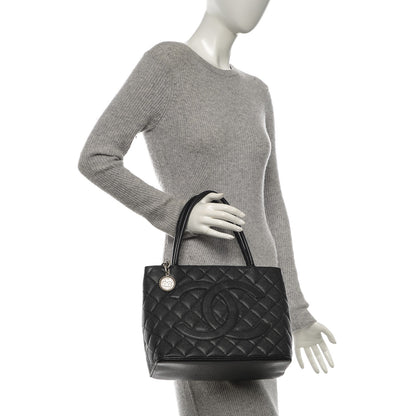Chanel Caviar Quilted Medallion Tote Black 2 of 7