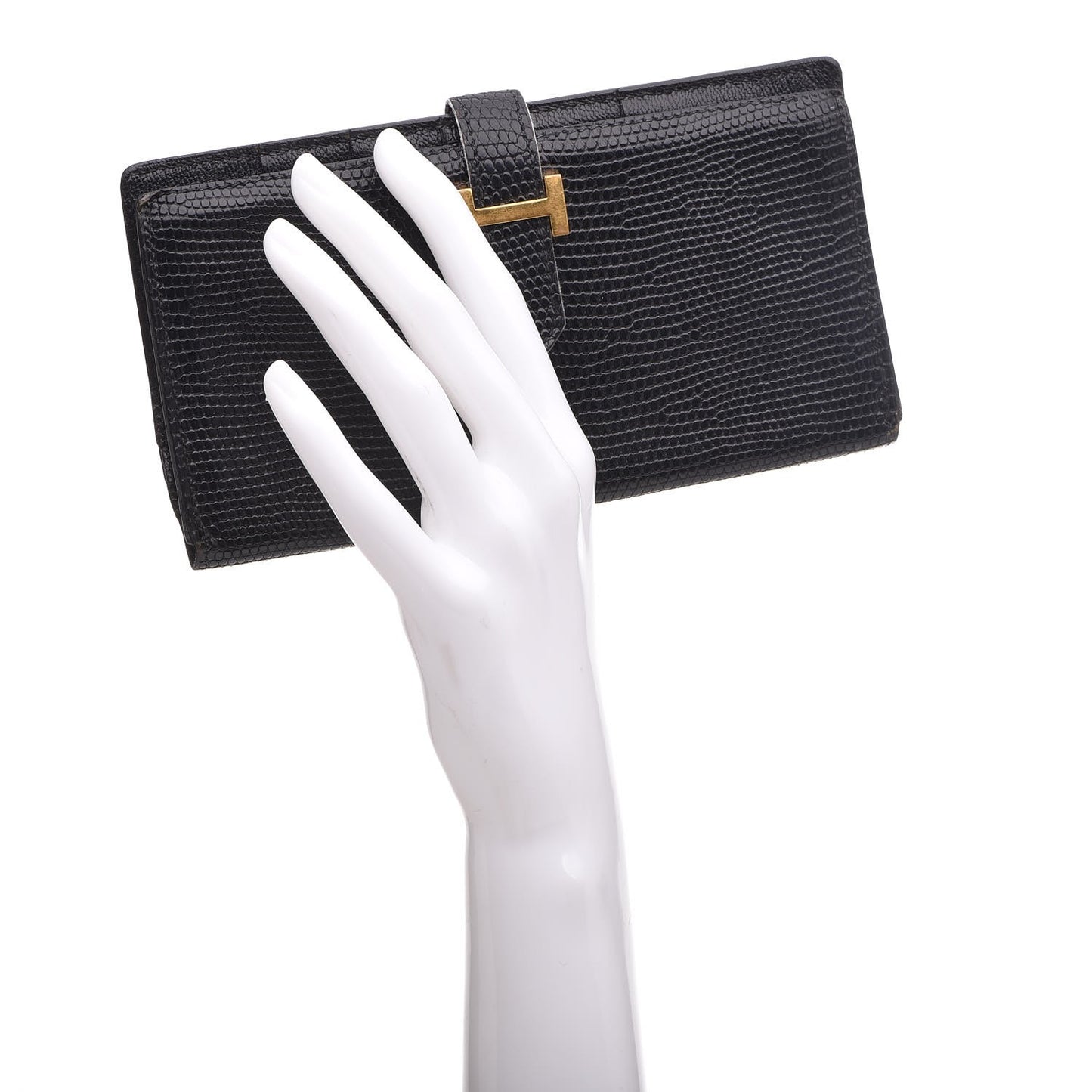 Lizard Bearn Gusset Wallet Black