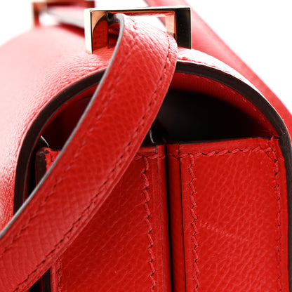 Hermes Epsom Mosaique Au 24-17 Rouge De Coeur 13 of 13
