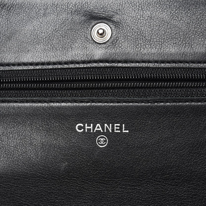 Chanel Caviar Timeless CC Wallet On Chain WOC Black 6 of 9