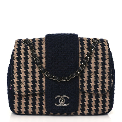 Chanel Tweed Small Elementary Chic Flap Blue Beige 1 of 8