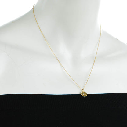 David Yurman 18K Yellow Gold Diamond Initial E Charm Necklace 2 of 5