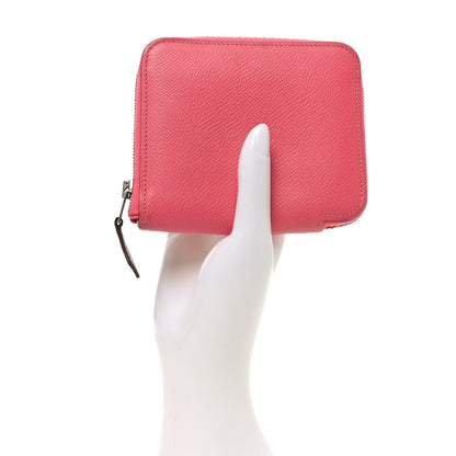 Hermes Epsom Silk'In Compact Wallet Rose Azalee 2 of 6