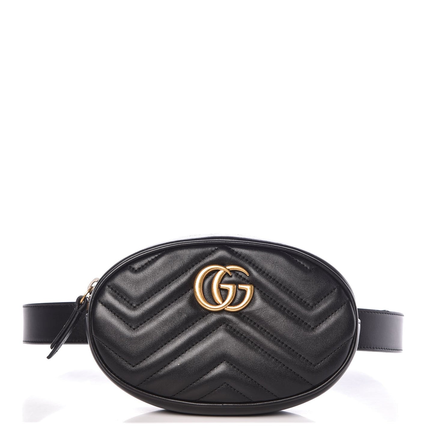 Calfskin Matelasse GG Marmont Belt Bag 75 30 Black