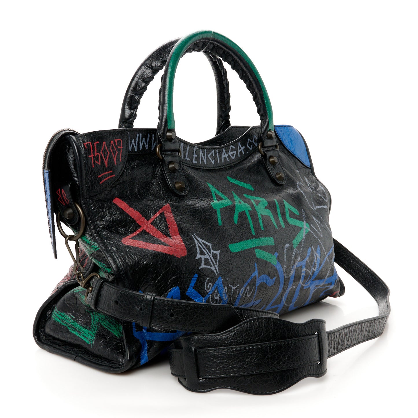 Agneau Graffiti All Over Classic Hardware City Black Vert Rouge