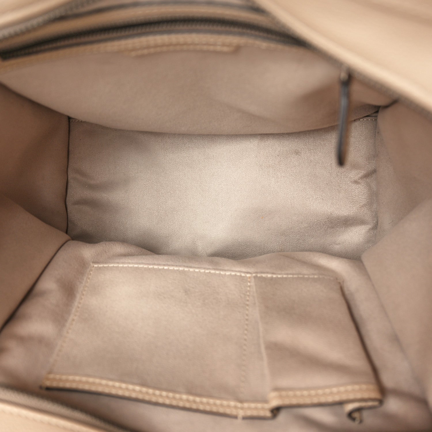 Celine Drummed Calfskin Mini Luggage Dune 6 of 12