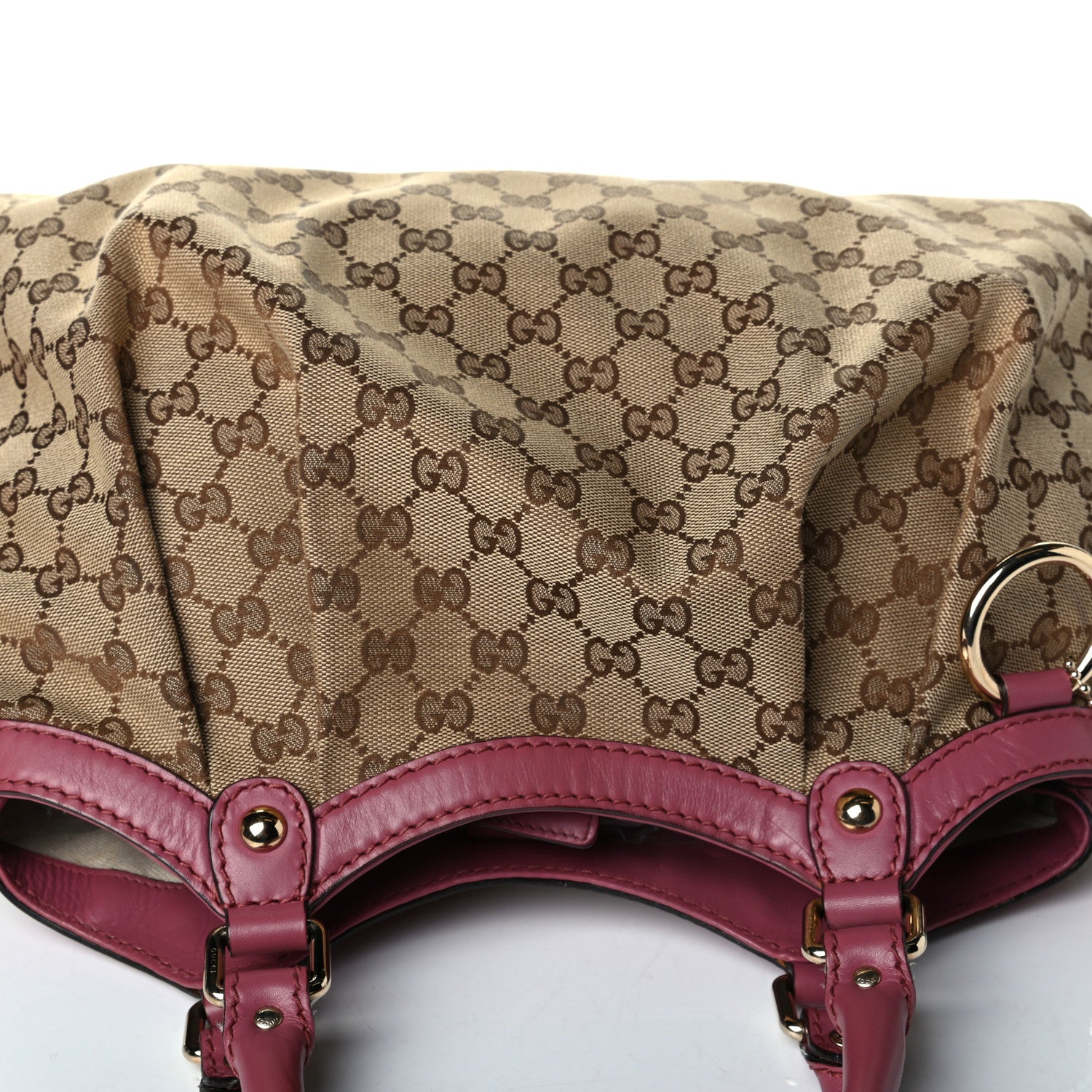 Gucci Monogram Margaux Calfskin Medium Sukey Tote Beige Ebony Vintage Rose 7 of 9