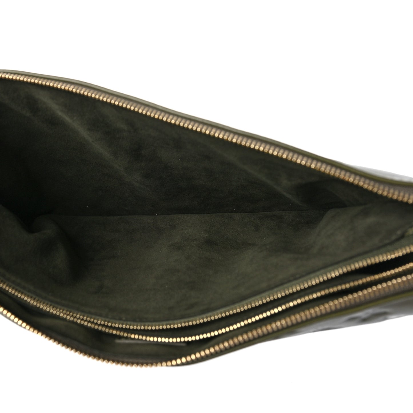 Lambskin Embossed Monogram Coussin MM Khaki