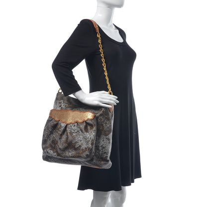 Louis Vuitton Monogram Dentelle Fersen Silver 2 of 9