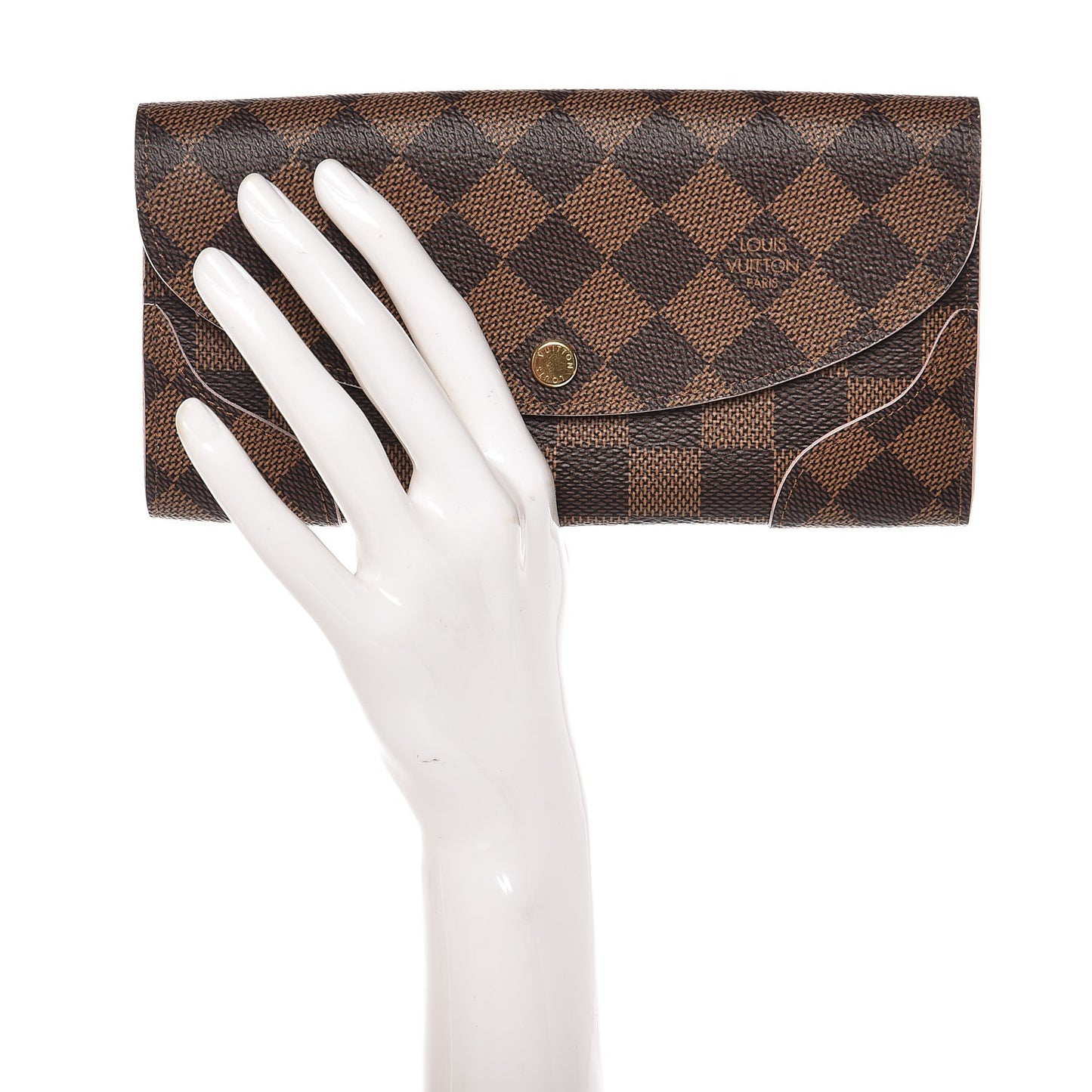 Damier Ebene Caissa Wallet Rose Ballerine