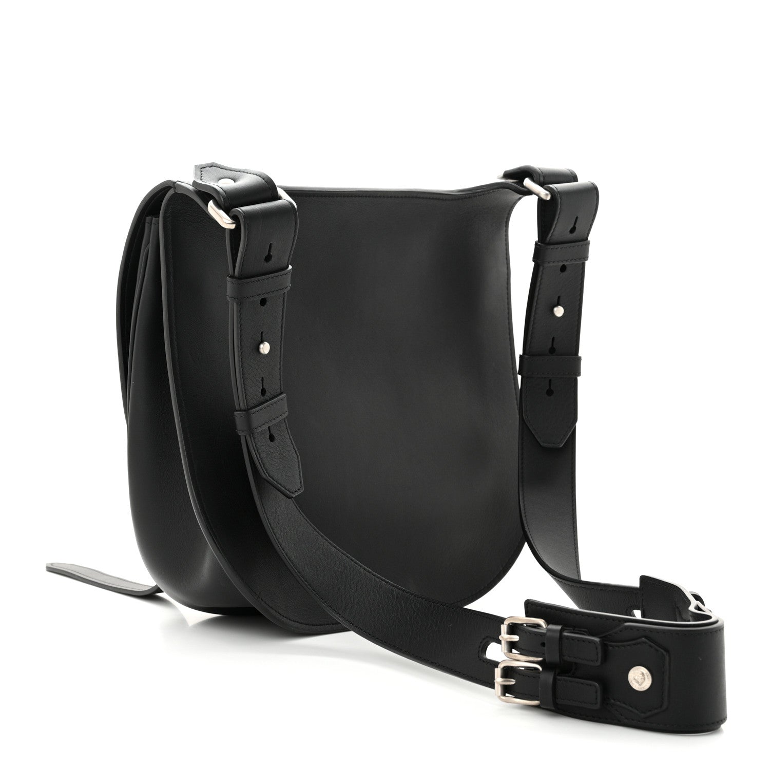 Versace Calfskin Small Biker Chain Satchel Black 3 of 9