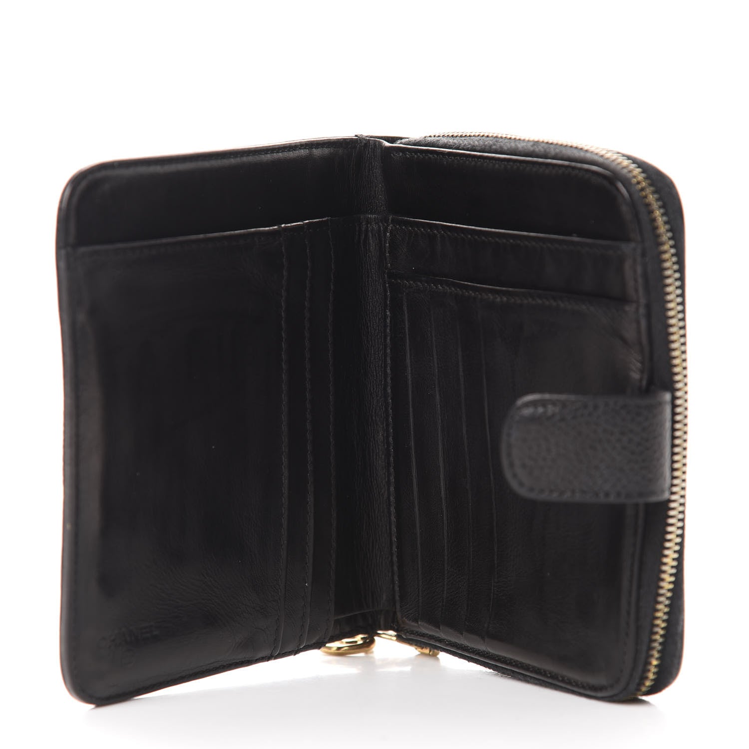 Chanel Caviar Timeless CC Compact French Wallet Black 5 of 14