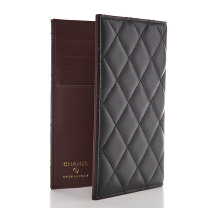 Chanel Lambskin Quilted Passport Holder Black 3 of 8