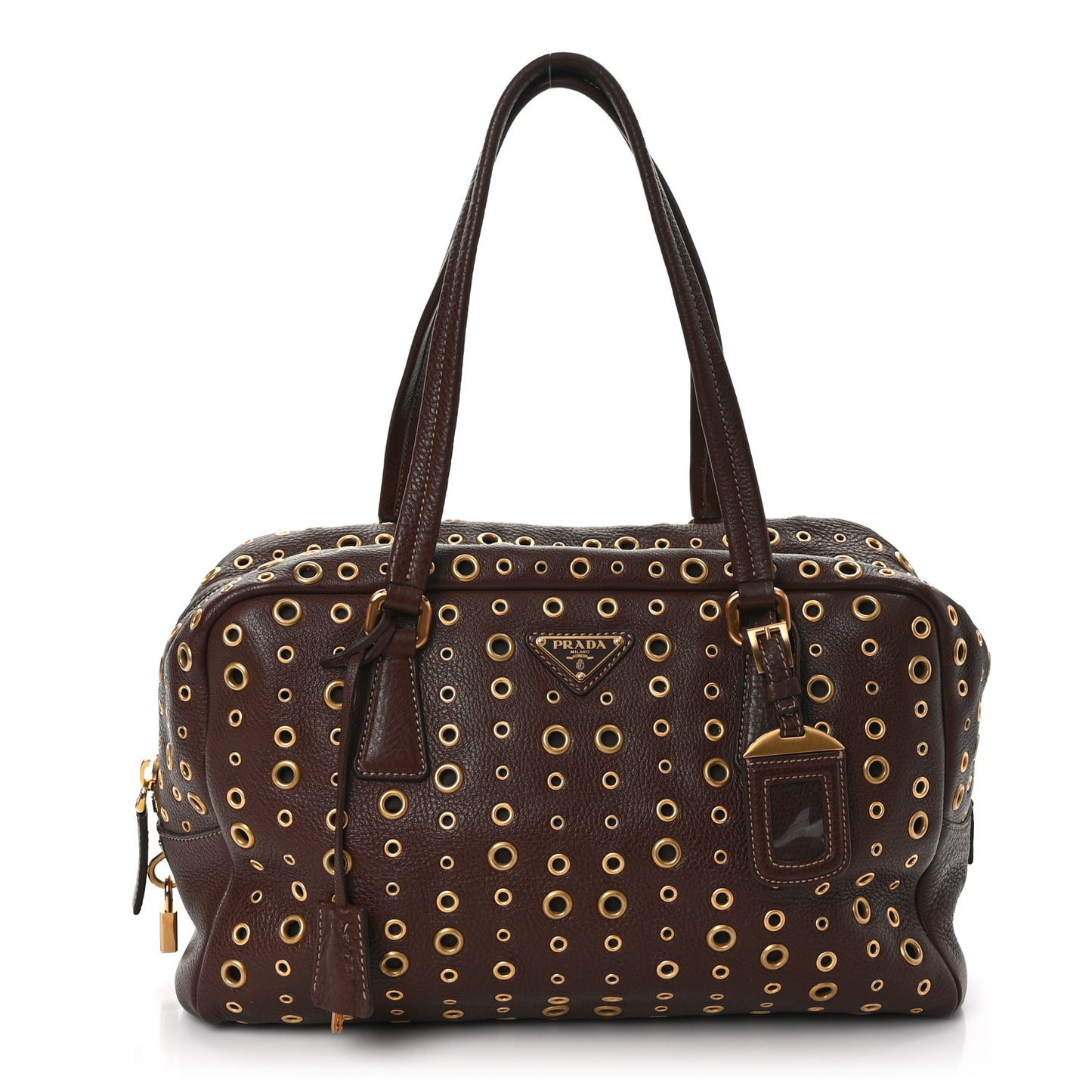 Vitello Daino Grommet Satchel Bruciato