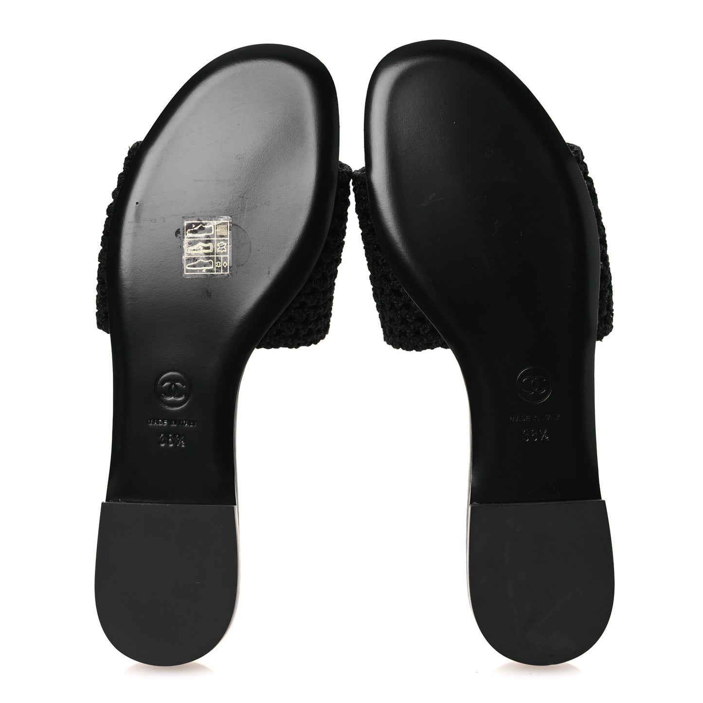 Crochet CC Mules Sandals 38.5 Black