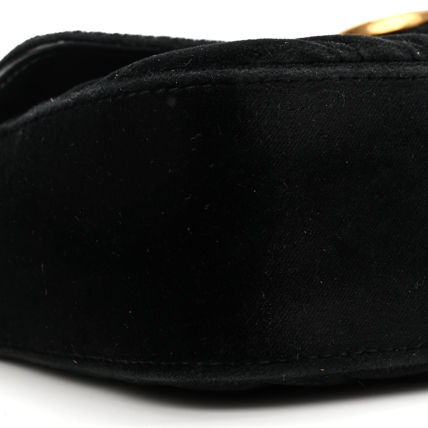 Velvet Matelasse Mini GG Marmont Shoulder Bag Black