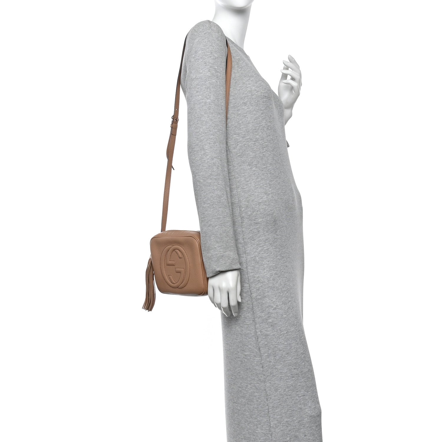 Gucci Pebbled Calfskin Small Soho Disco Bag Camelia 2 of 10