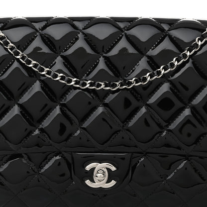 Chanel Patent Quilted Clutch with Chain Flap Black 8 of 10
