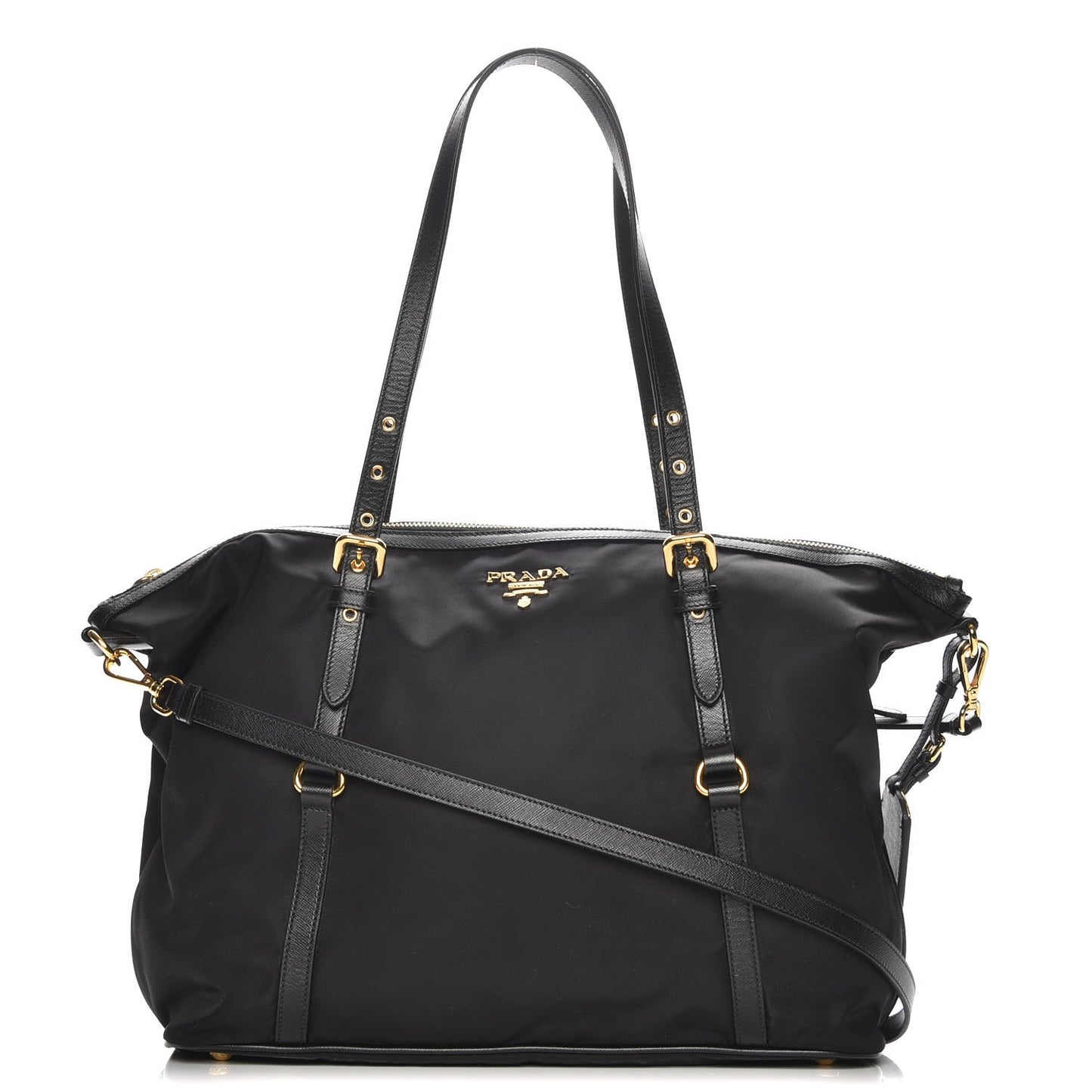 Tessuto Nylon Saffiano Tote Nero Black