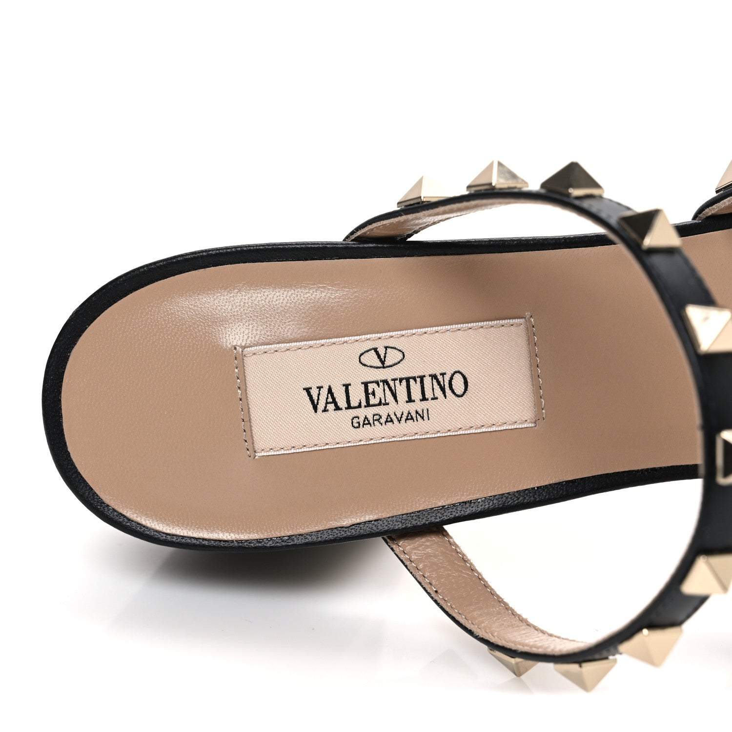 Valentino Garavani Calfskin Rockstud 60mm Caged Slide Sandals 40 Black 9 of 11
